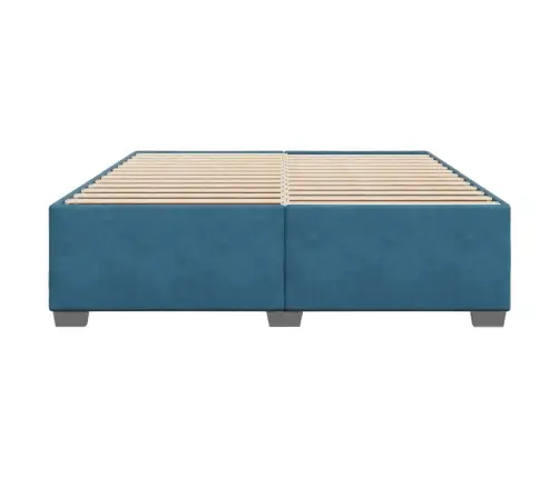 Lovos Rėmas, Mėlynos Spalvos, 180X200 cm Aksomas