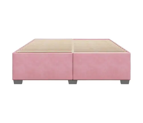 Voodiraam, Roosa, 180X200 cm Samet