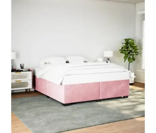 Lovos Rėmas, Rožinis, 200X200 cm Aksomas