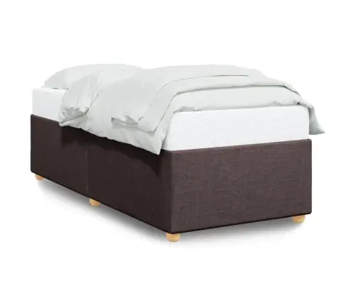 Voodiraam Ilma Madratsita Tumepruun 80X200 Cm Kangas