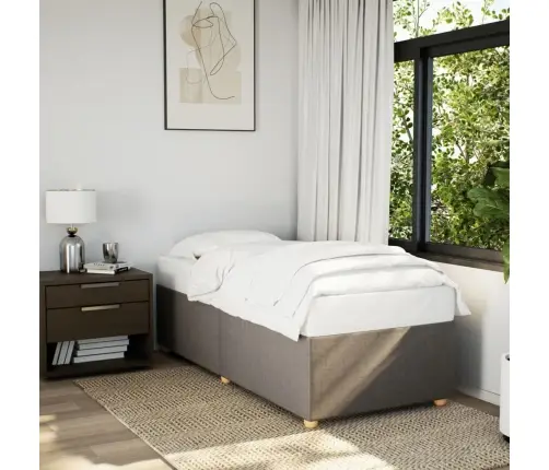 Gultas Rāmis Bez Matrača, Pelēkbrūns, 80X200Cm Audums Vidaxl