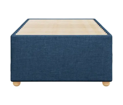 Gultas Rāmis Bez Matrača, Zils, 90X190Cm Audums Vidaxl