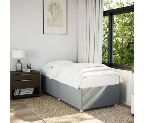 Lovos Rėmas Be Čiužinio, Šviesiai Pilkas, 90X200cm Audinys