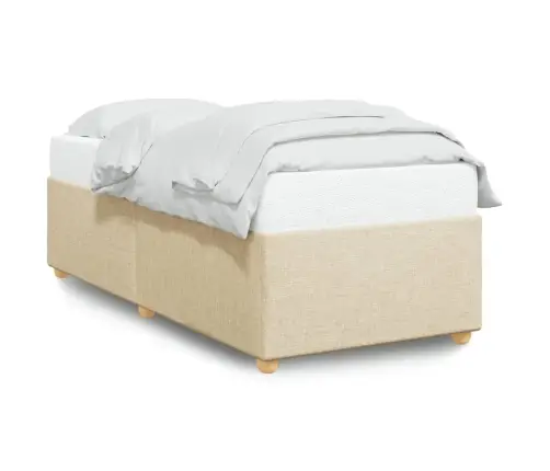 Gultas Rāmis Bez Matrača, Krēma, 90X200Cm Audums Vidaxl