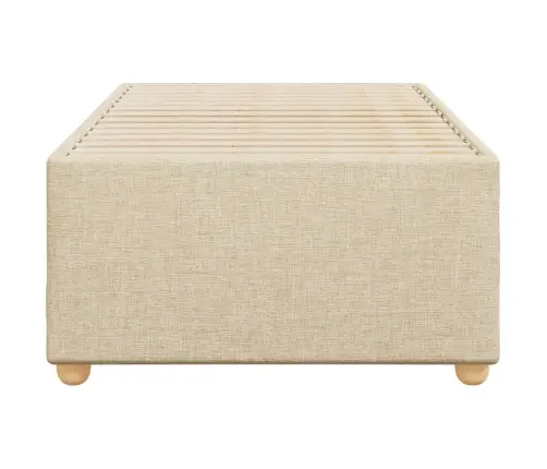 Gultas Rāmis Bez Matrača, Krēma, 90X200Cm Audums Vidaxl