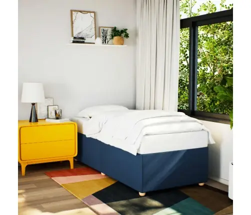 Lovos Rėmas Be Čiužinio, Mėlynas, 90X200 cm Audinys