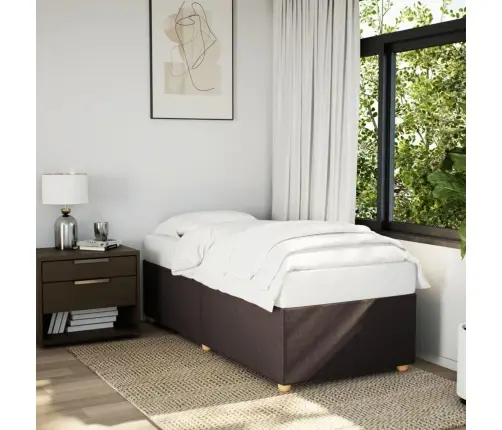 Gultas Rāmis Bez Matrača, Tumši Brūns, 100X200 Cm, Audums Vidaxl