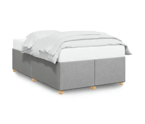 Gultas Rāmis Bez Matrača Gaiši Pelēks 120X190 Cm Audums Vidaxl