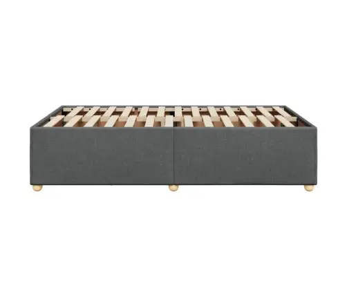 Gultas Rāmis Bez Matrača Tumši Pelēks 120X190 Cm Audums Vidaxl