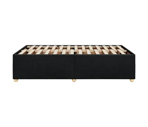 Gultas Rāmis Bez Matrača Melns 120X190 Cm Audums Vidaxl