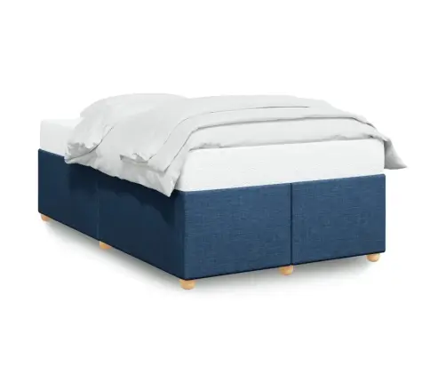 Gultas Rāmis Bez Matrača, Zils, 120X200 Cm, Audums Vidaxl