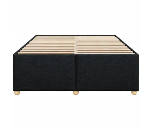 Gulta Bez Matrača, Melns, 140X190 Cm, Audums Vidaxl