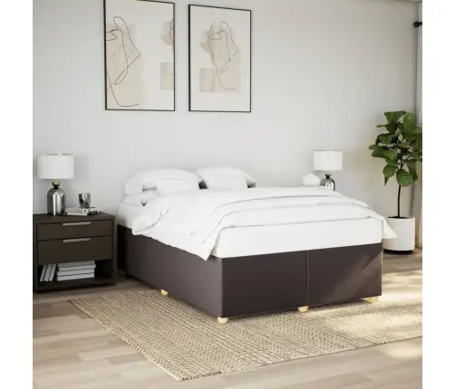 Lovos Rėmas Be Čiužinio, Tamsiai Rudas, 140X190cm Audinys