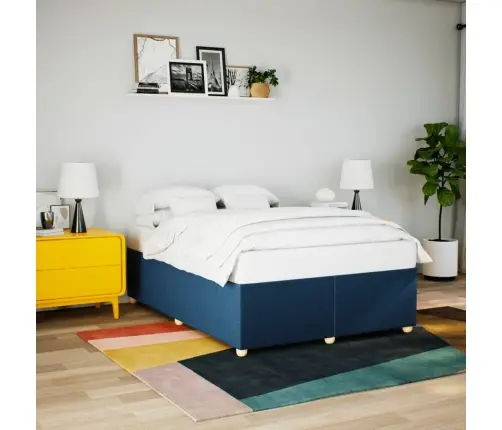 Lovos Rėmas Be Čiužinio, Mėlynos Spalvos, 140X190cm Audinys