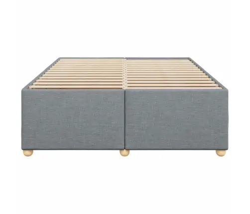 Gulta Bez Matrača, Gaiši Pelēks, 140X200 Cm, Audums Vidaxl