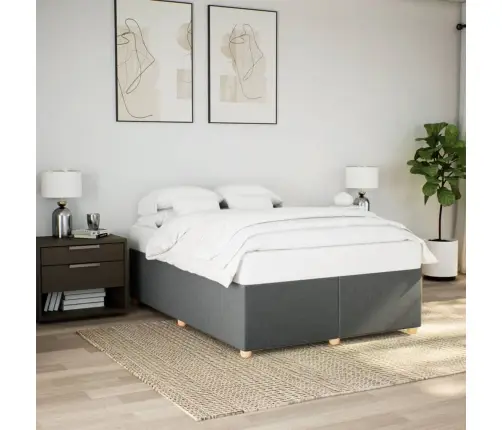 Lovos Rėmas Be Čiužinio, Tamsiai Pilkas, 140X200cm Audinys