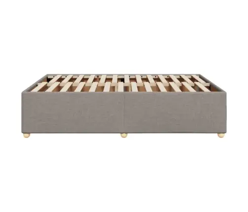 Gulta Bez Matrača, Pelēkbrūns, 140X200 Cm, Audums Vidaxl