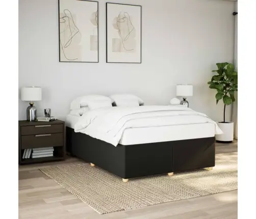 Voodiraam Ilma Madratsita, Must, 160X200 cm Kangas