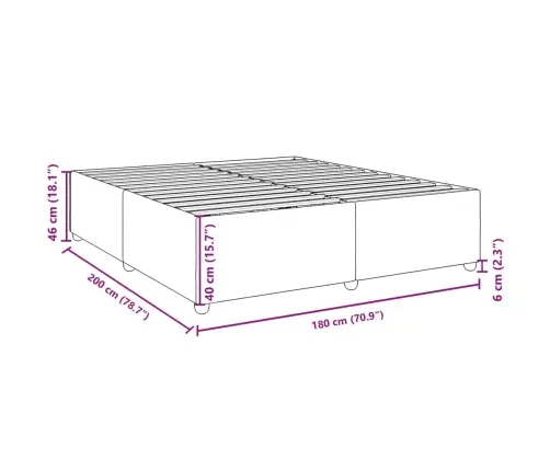 Lovos Rėmas Be Čiužinio, Šviesiai Pilkas, 180X200cm Audinys