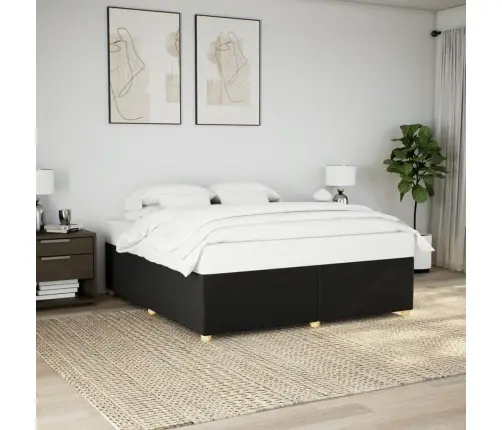 Gulta Bez Matrača, Melns, 180X200 Cm, Audums Vidaxl