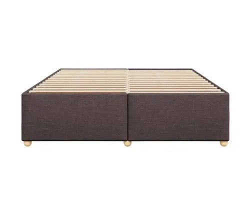 Gulta Bez Matrača, Tumši Brūns, 180X200 Cm, Audums Vidaxl