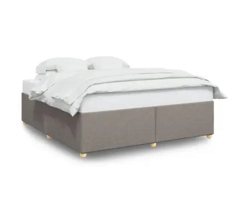 Gulta Bez Matrača, Pelēkbrūns, 180X200 Cm, Audums Vidaxl