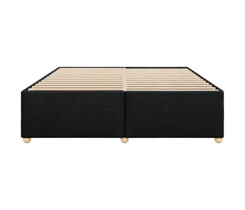 Gulta Bez Matrača, Melns, 200X200 Cm, Audums Vidaxl