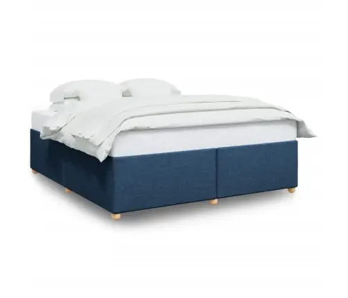 Gulta Bez Matrača, Zils, 200X200 Cm, Audums Vidaxl