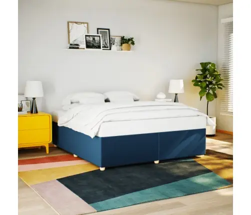 Gulta Bez Matrača, Zils, 200X200 Cm, Audums Vidaxl