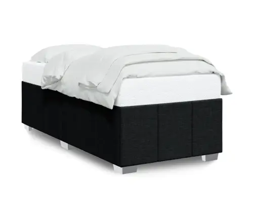 Gultas Rāmis Bez Matrača, Melns, 90X190Cm Audums Vidaxl