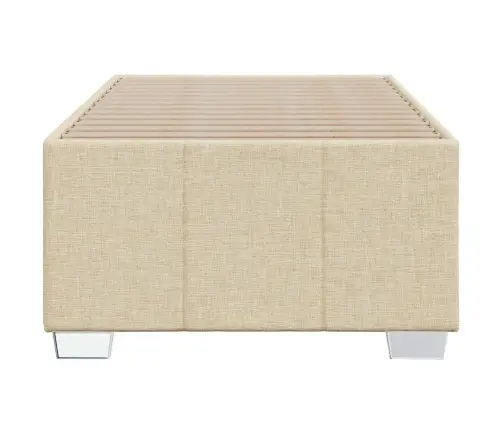 Gultas Rāmis Bez Matrača, Krēma, 90X190Cm Audums Vidaxl