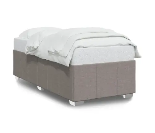 Gultas Rāmis Bez Matrača, Pelēkbrūns, 90X200Cm Audums Vidaxl