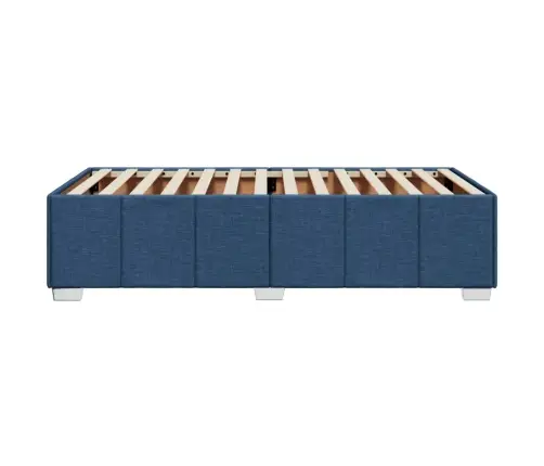 Gultas Rāmis Bez Matrača, Zils, 90X200Cm Audums Vidaxl