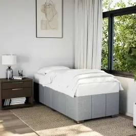 Lovos Rėmas Be Čiužinio, Šviesiai Pilkas, 100X200cm Audinys Lovos Rėmas Be Čiužinio, Šviesiai Pilkas, 100X200cm Audinys