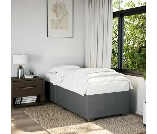 Gultas Rāmis Bez Matrača, Tumši Pelēks, 100X200 Cm, Audums Vidaxl