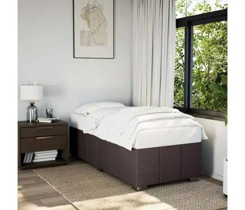 Gultas Rāmis Bez Matrača, Tumši Brūns, 100X200 Cm, Audums Vidaxl