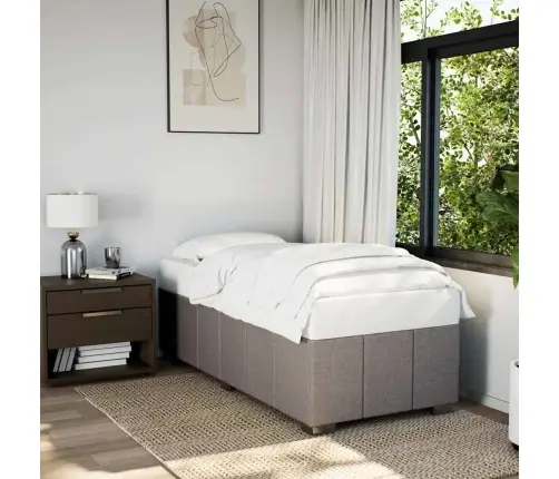 Gultas Rāmis Bez Matrača, Pelēkbrūns, 100X200 Cm, Audums Vidaxl