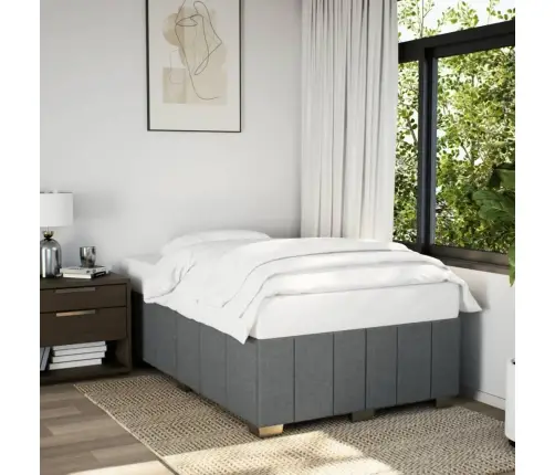 Voodiraam Ilma Madratsiga, Tumehall, 120X190 cm Kangas