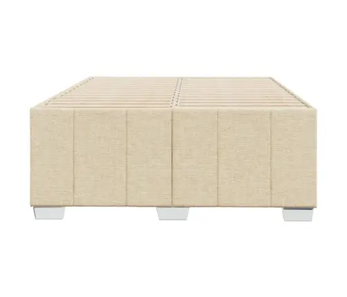 Gultas Rāmis Bez Matrača Krēmkrāsas 120X190 Cm Audums Vidaxl