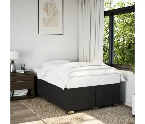 Gultas Rāmis Bez Matrača, Melns, 120X200 Cm, Audums Vidaxl