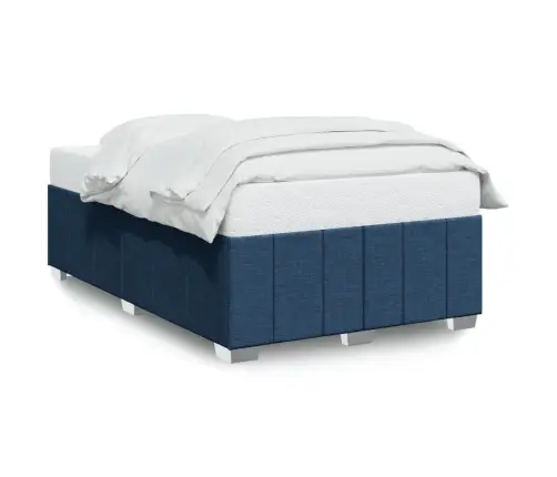 Gultas Rāmis Bez Matrača, Zils, 120X200 Cm, Audums Vidaxl