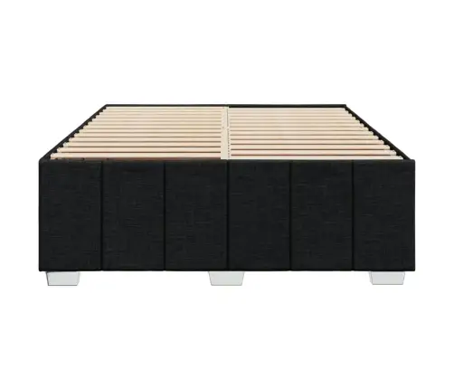 Gulta Bez Matrača, Melns, 140X190 Cm, Audums Vidaxl