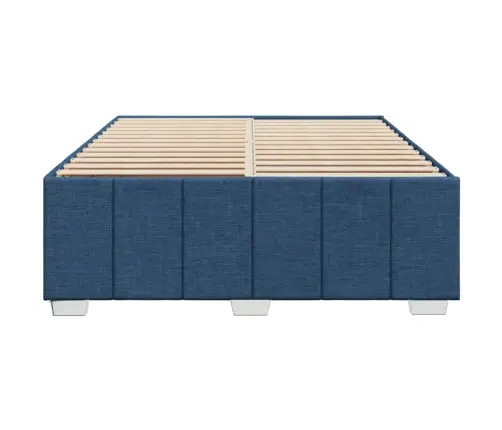 Gulta Bez Matrača, Zils, 140X190 Cm, Audums Vidaxl