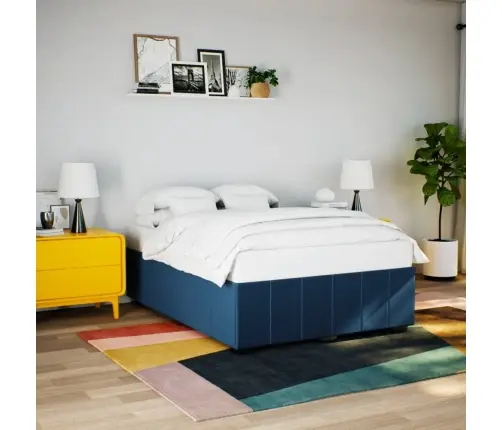 Gulta Bez Matrača, Zils, 140X200 Cm, Audums Vidaxl