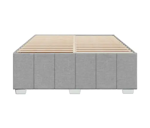 Gulta Bez Matrača, Gaiši Pelēks, 160X200 Cm, Audums Vidaxl