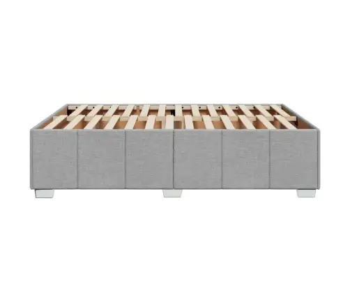 Gulta Bez Matrača, Gaiši Pelēks, 160X200 Cm, Audums Vidaxl