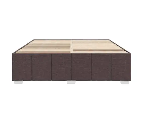 Gulta Bez Matrača, Tumši Brūns, 180X200 Cm, Audums Vidaxl