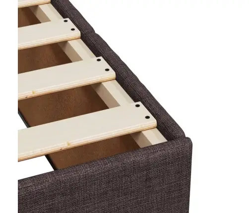 Gulta Bez Matrača, Tumši Brūns, 180X200 Cm, Audums Vidaxl