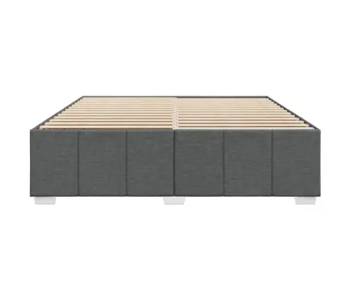 Gulta Bez Matrača, Tumši Pelēks, 200X200 Cm, Audums Vidaxl