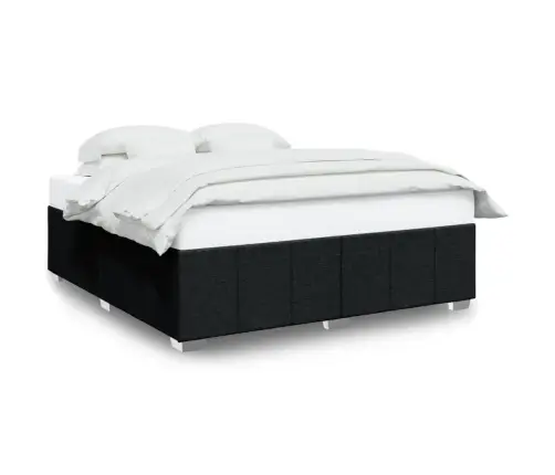 Gulta Bez Matrača, Melns, 200X200 Cm, Audums Vidaxl